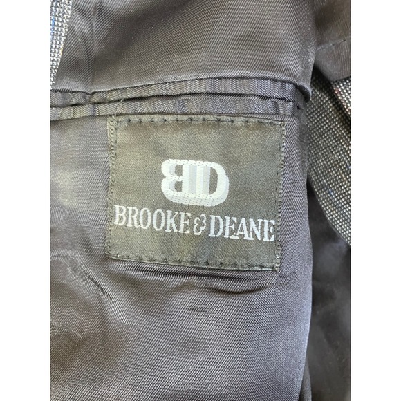 Brooke & Deane Mens Gray 2 Piece Suit Blazer Jacket and Trousers Made in USA - Picture 5 of 11